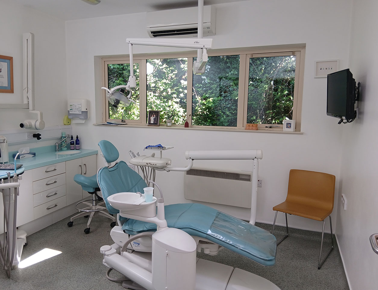 delicate dental practice interior